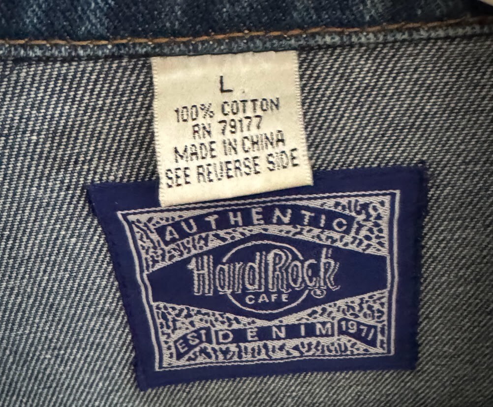 Vintage 90s Hard Rock Cafe Jean Jacket – Orlando, Size L