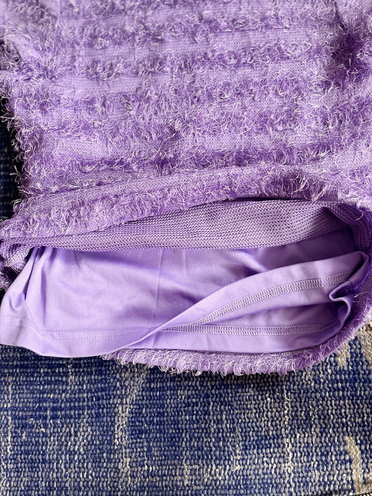 Vintage S Purple Top Amy Byer Rave Club Y2K 90s Fuzzy Lavender EUC