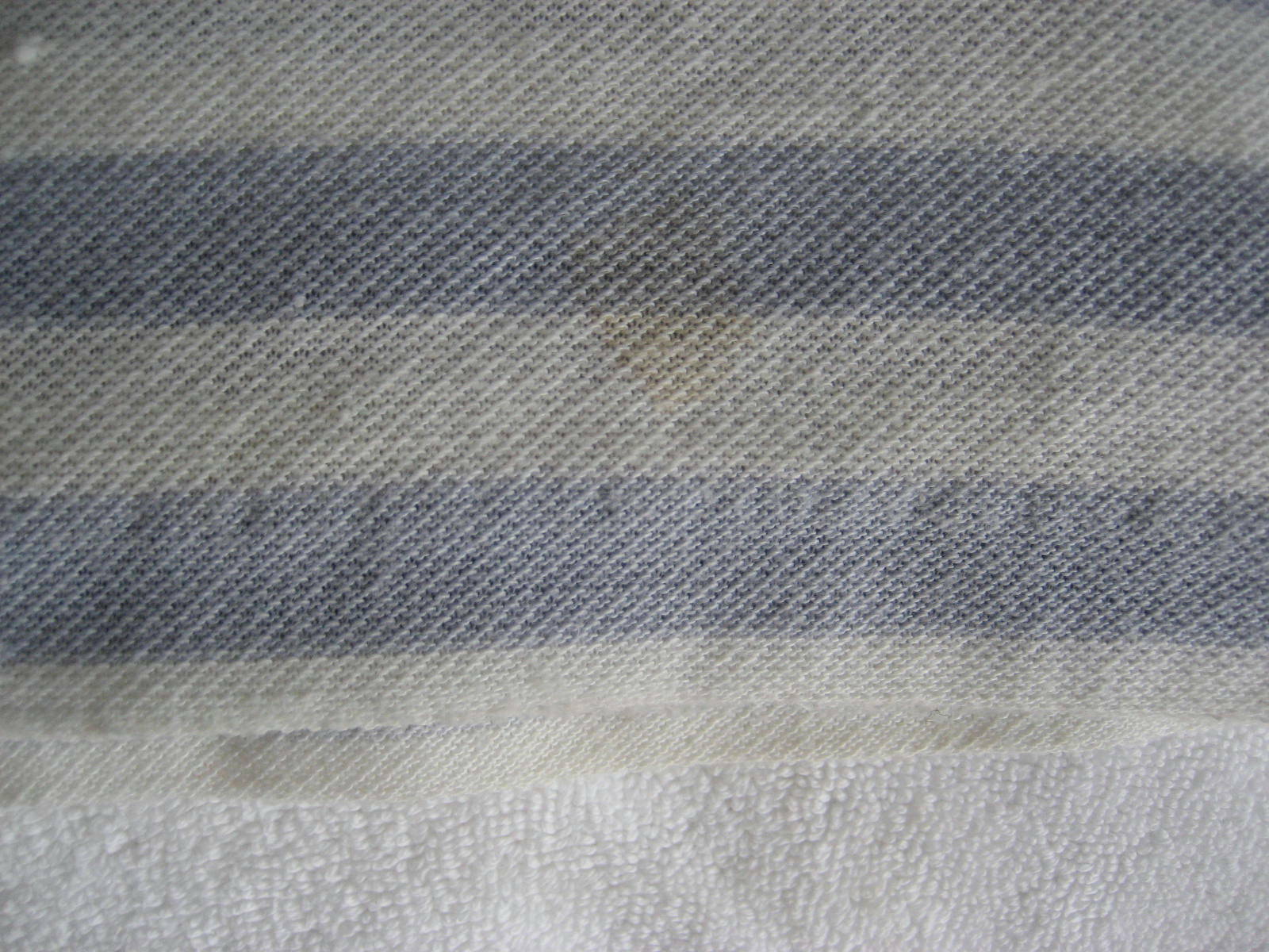 80s Bay Club By Catalina White & Light Gray Blue Stripe Tunic Mini Dress Sz S-M
