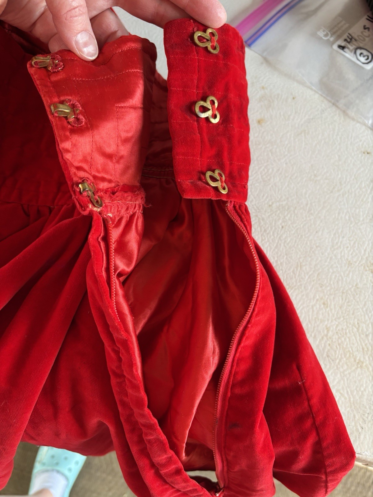 VTG 50s MAJORETTE PARADE COSTUME SKIRT BLOOMERS JACKET Red Velvet Tails B32 W24