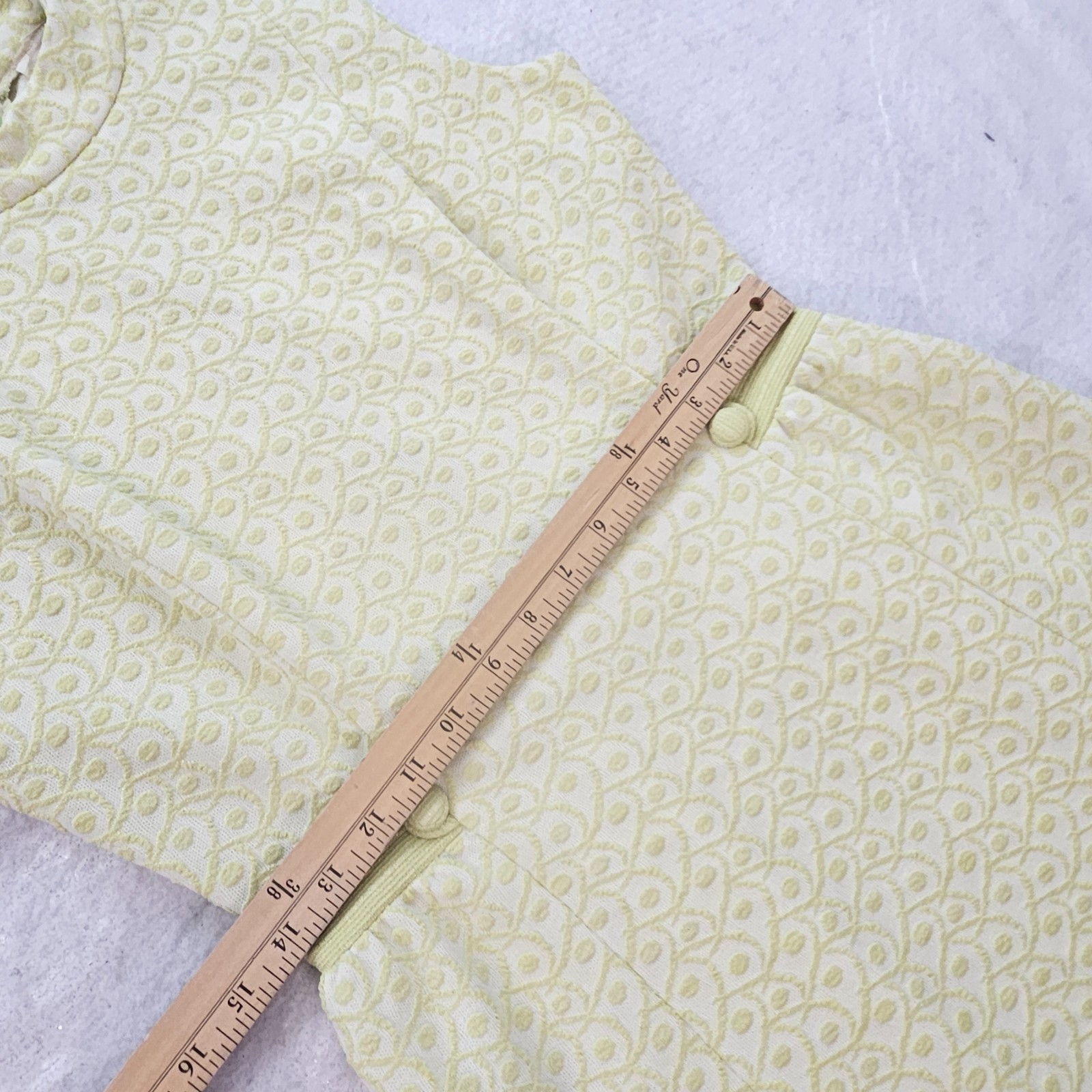 Vintage 60s Leslie Fay Knits Dress Womens Size S 4/6 MOD Jacquard High Mock Neck