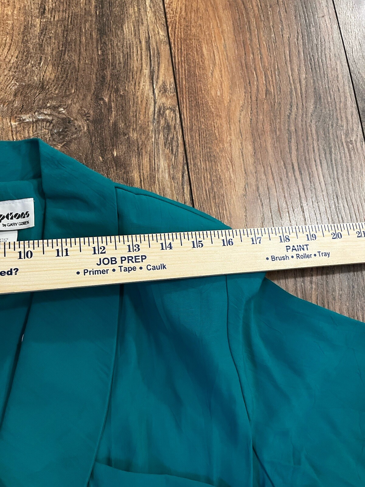 PERCEPTIONS Green CAREER Button Short Sleeve Collar Rayon DRESS