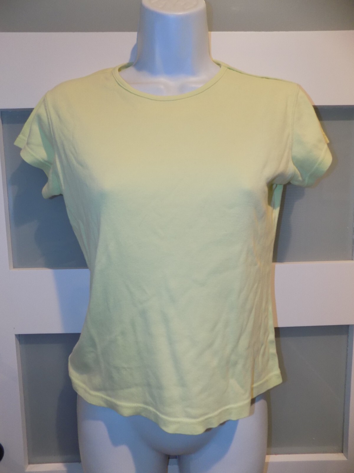 Rue 21 Vintage 1990s Lime Green Thick Cotton SS T-Shirt Size S Women’s