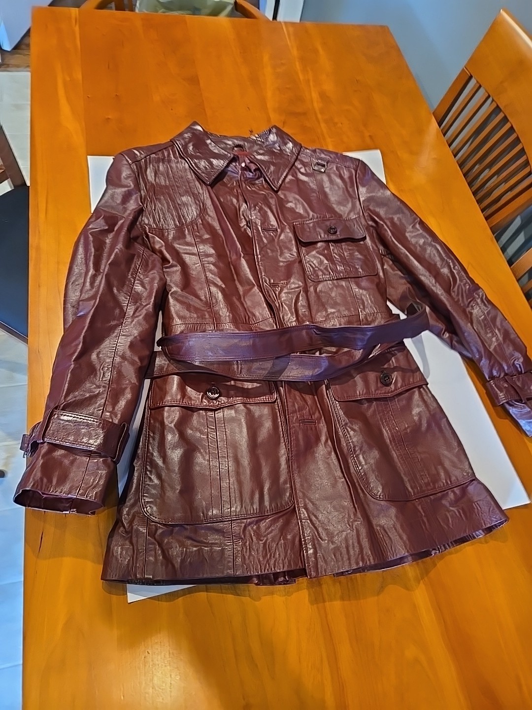 Vintage Etienne Aigner Burgundy Jacket Size 42