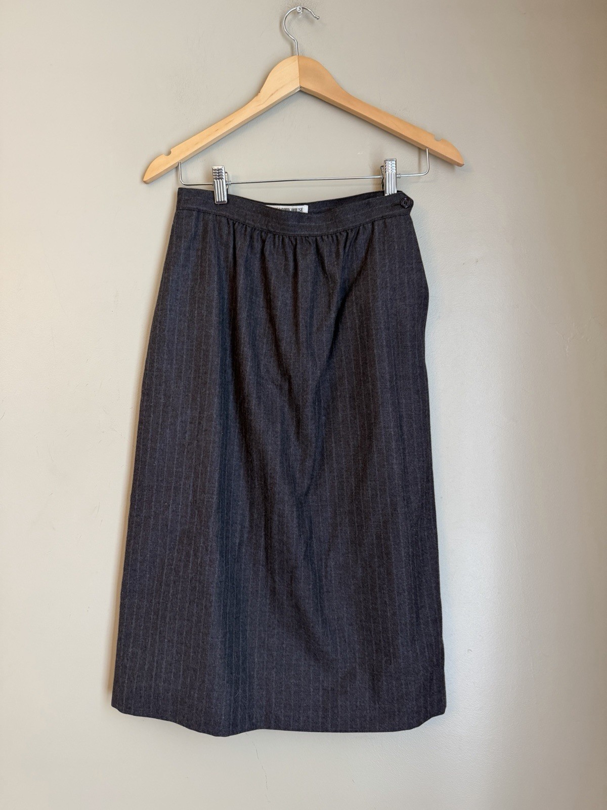 Vtg Peabody House International 100% Wool Pencil Skirt Lined Size 5/6 Pockets