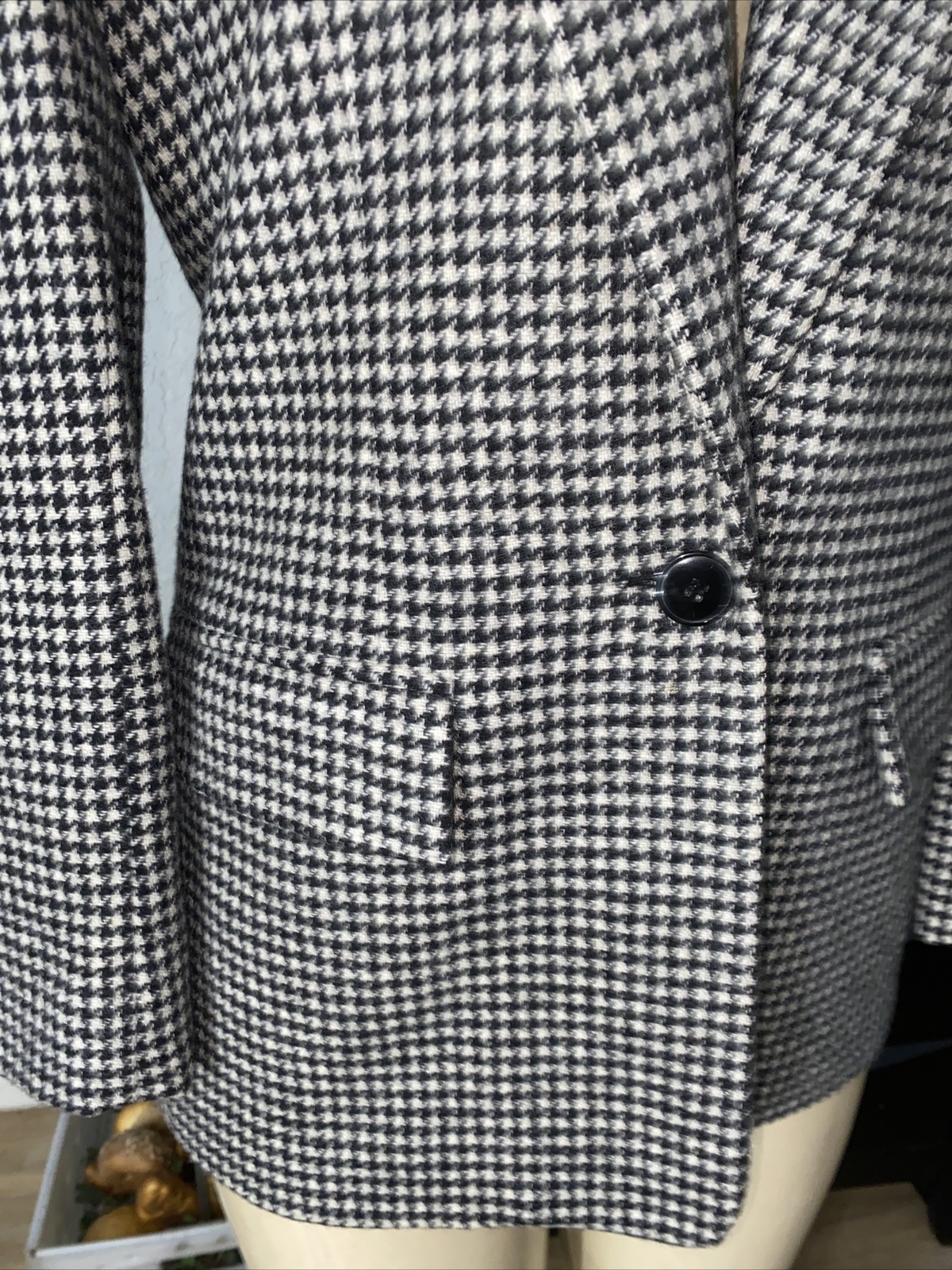 Vintage Adolfo Esprit Houndstooth Blazer Med plc✯