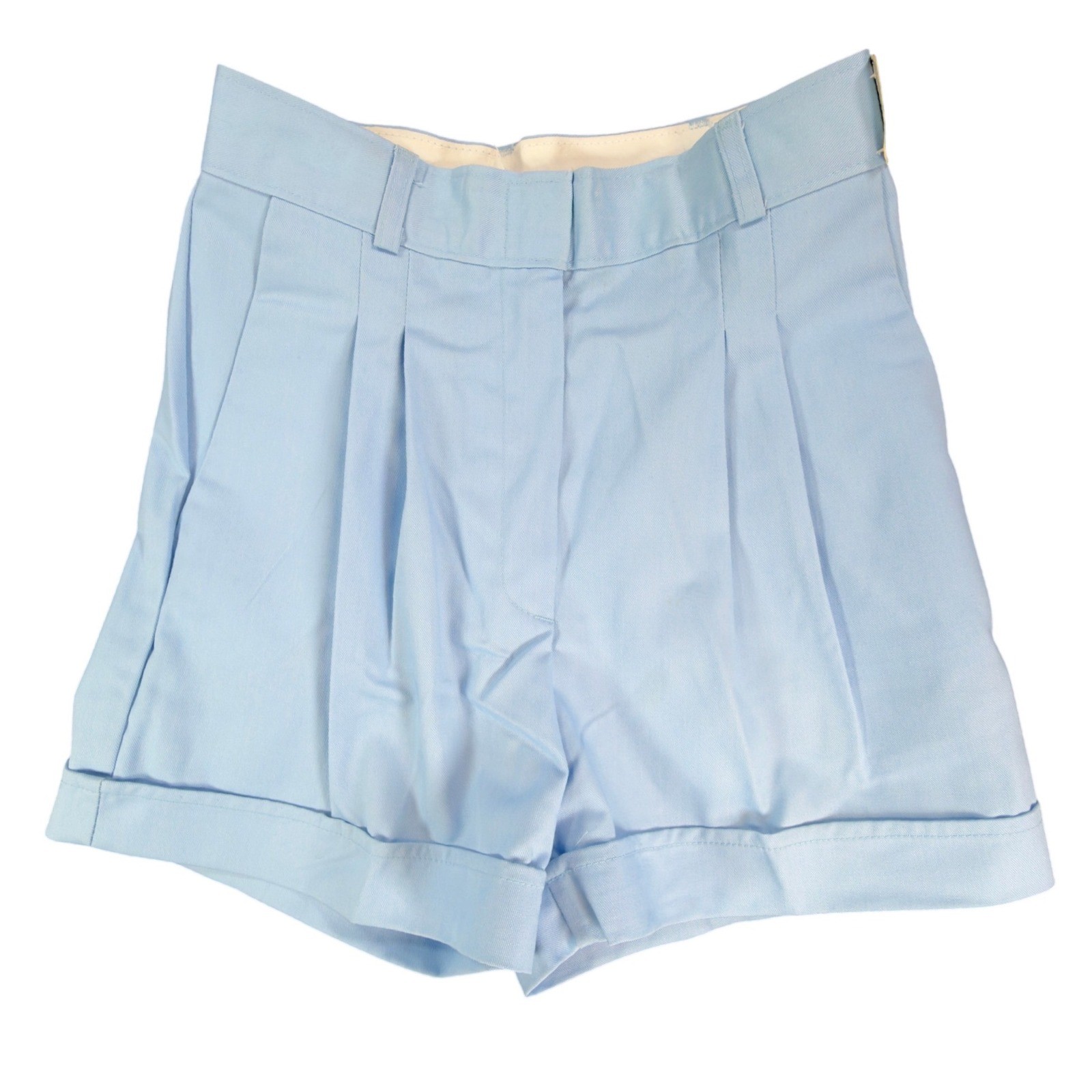 Maverick Shorts Juniors 3 Sky Blue Poly Cotton Pleated VTG 70s 80s Deadstock NWT