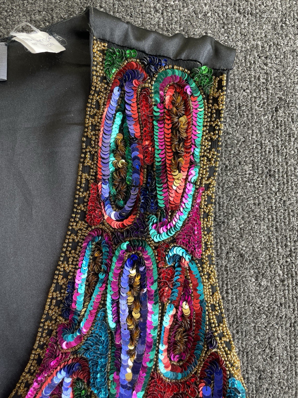 Vintage Modi Colorful Rainbow Sequin Western Show Vest Size M (8-10)