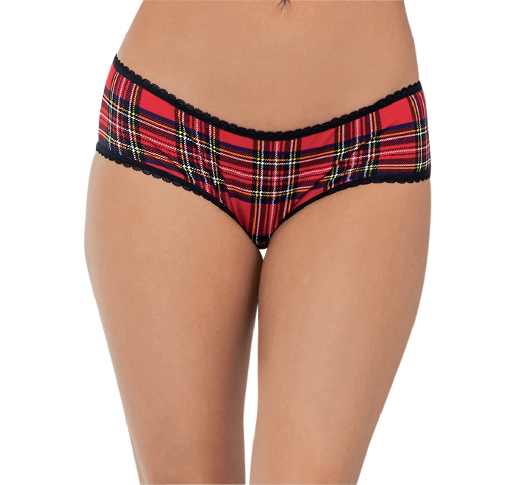 Escante 59093 School Girl Panty, Black/Red, One Size