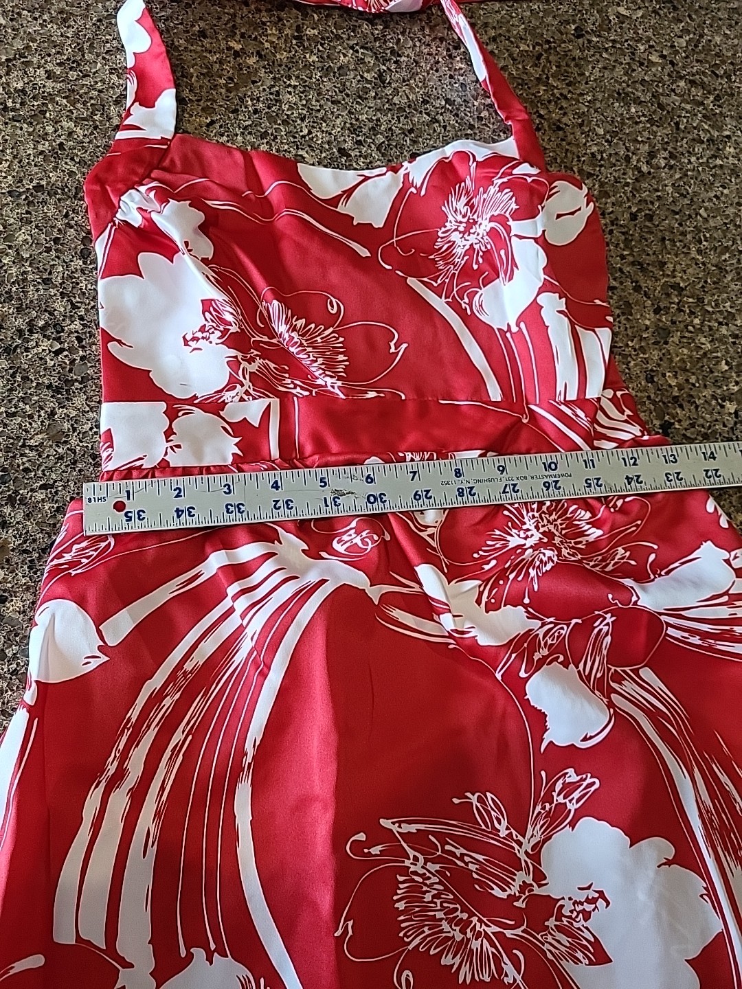 Nani of Hawaii Dress Red Hawaiian Floral Honeymoon Set w His shirt Vtg READ!!