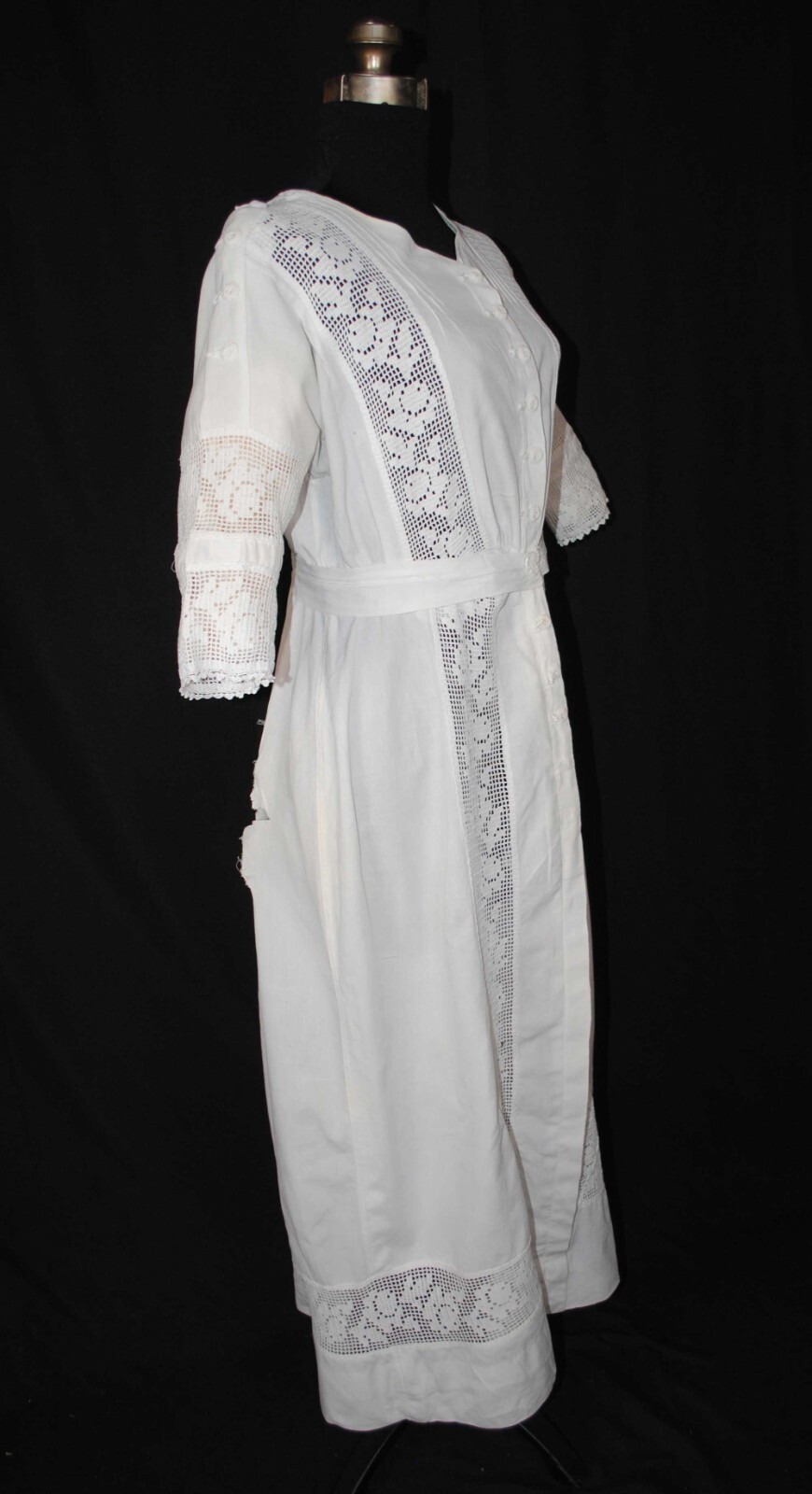 EDWARDIAN LINEN DAY DRESS, 1915-1920