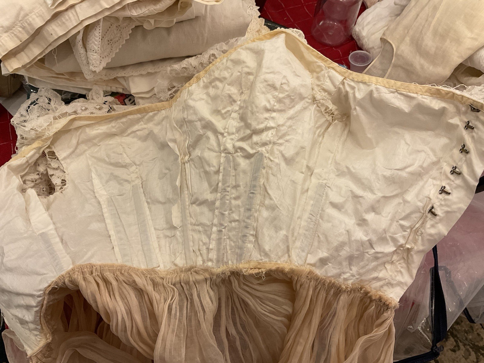 1850’s Antique Ballgown Restored Conserved