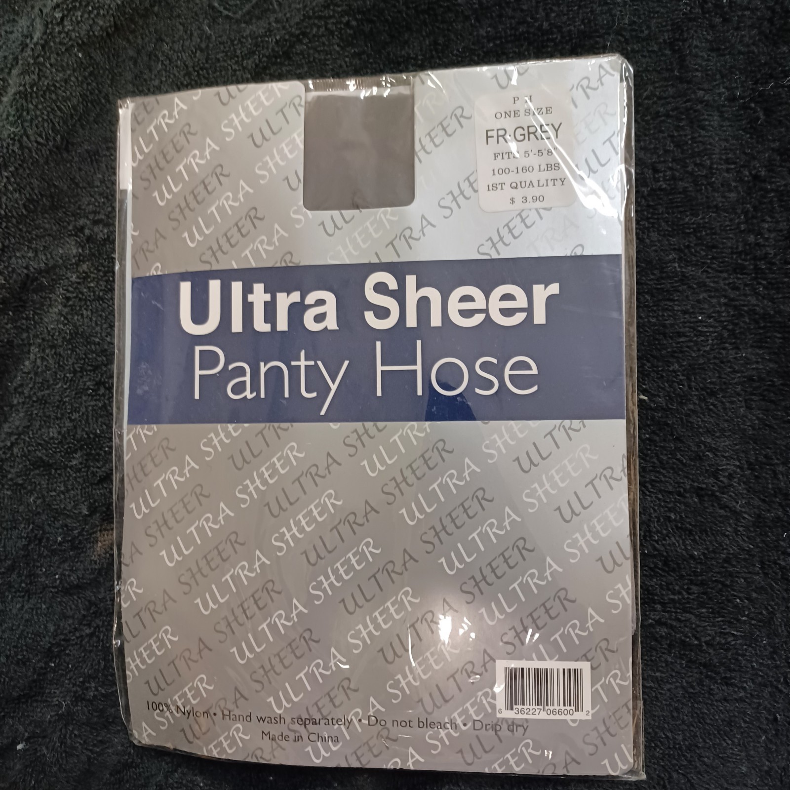 Vintage Pantyhose Ultra Sheer Tights First Quality FR Grey Colored One-Size