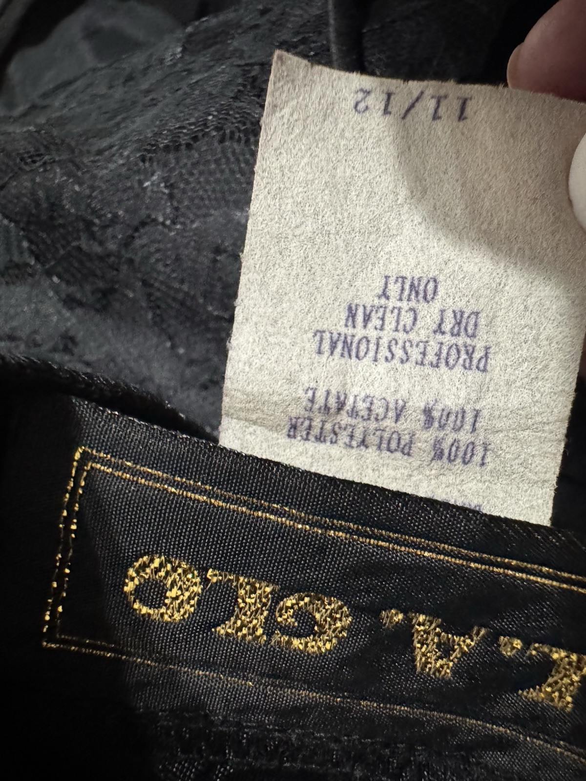 LA Glo Size 11/12 Vintage 90s Sexy Black Lace Cocktail Party Dress Whimsygoth