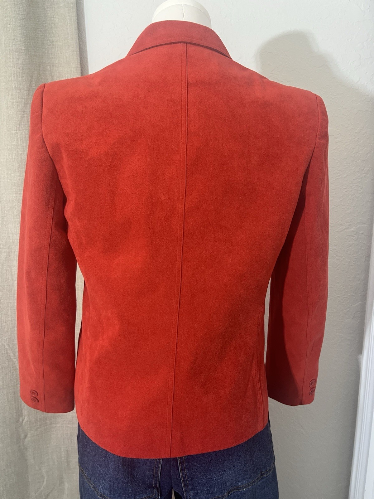 Women’s Vintage Ultrasuede Candy Red Jacket/Blazer Size 6-8 Union Tag