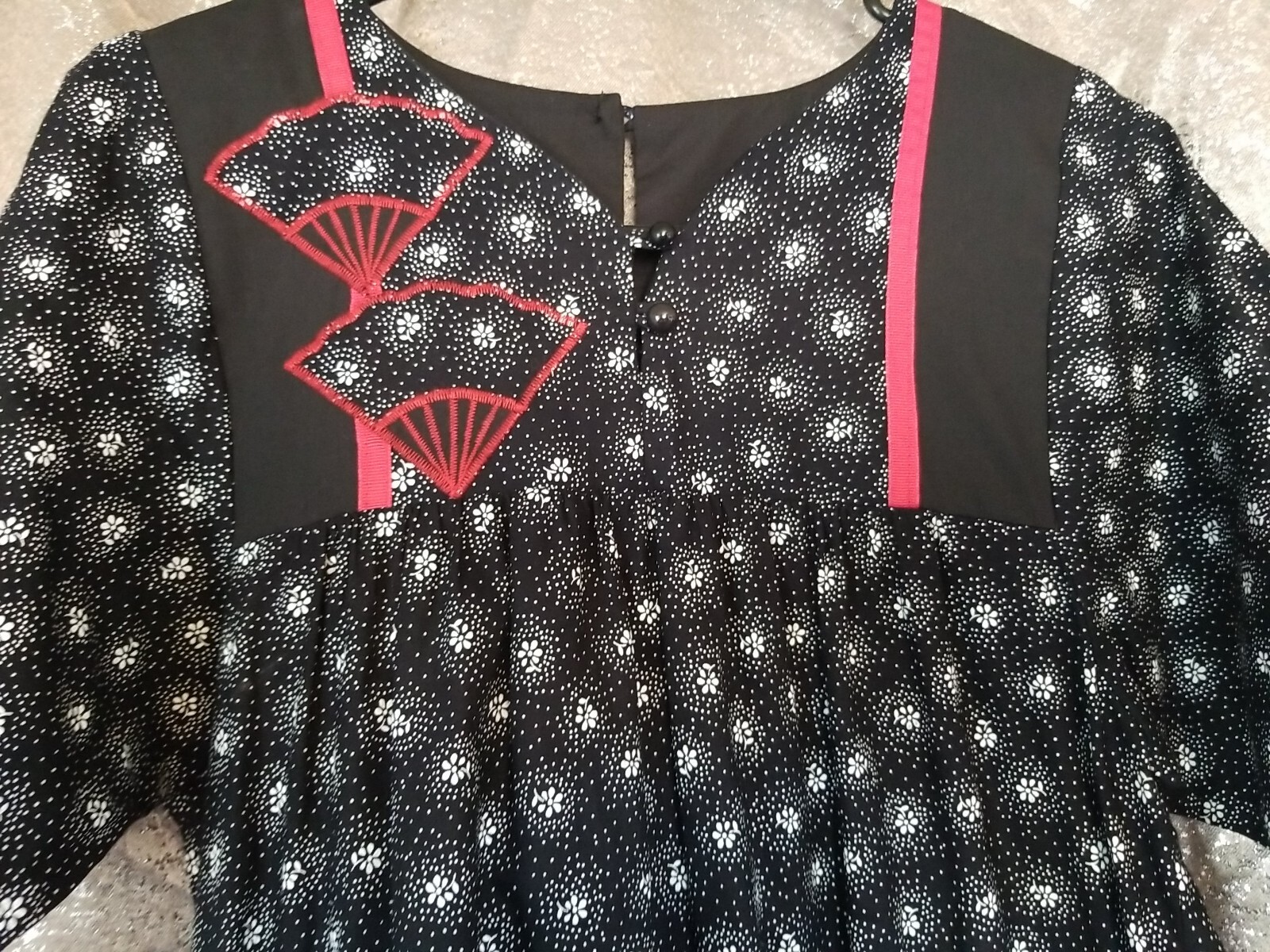 Carol Bennett Liberty House Hawaii Muu Muu Women’s Dress Size S Black Vintage