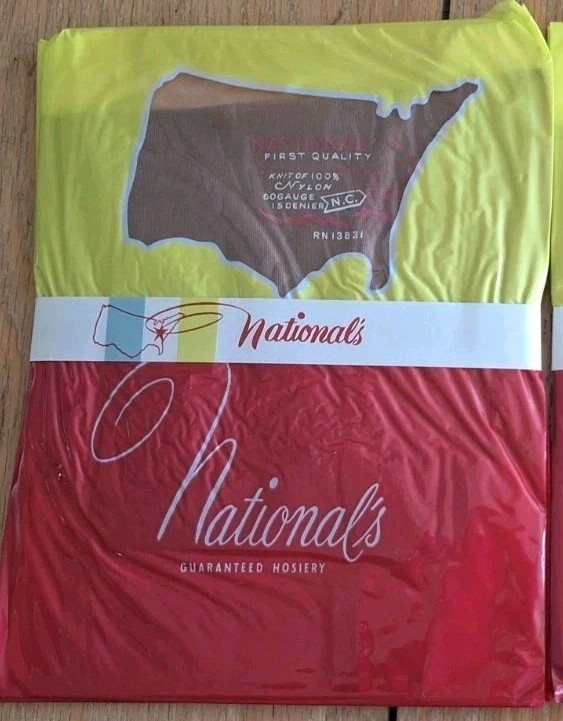 Nationals First Quality Seamed 8.5 S 100% Nylon Stockings 4 pair 80 Gauge Nude
