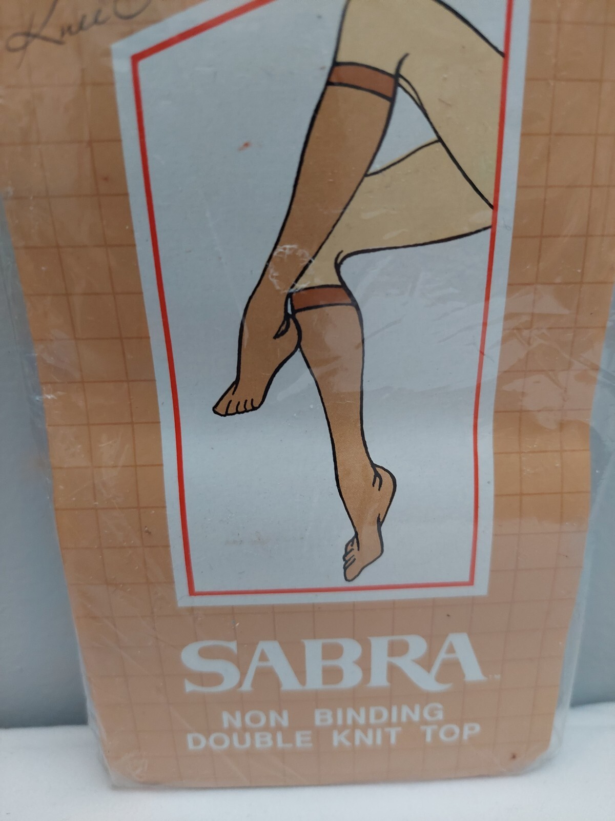 Vintage Pantyhose Sabra Opaque Knee Highs Color Off White BKNE01