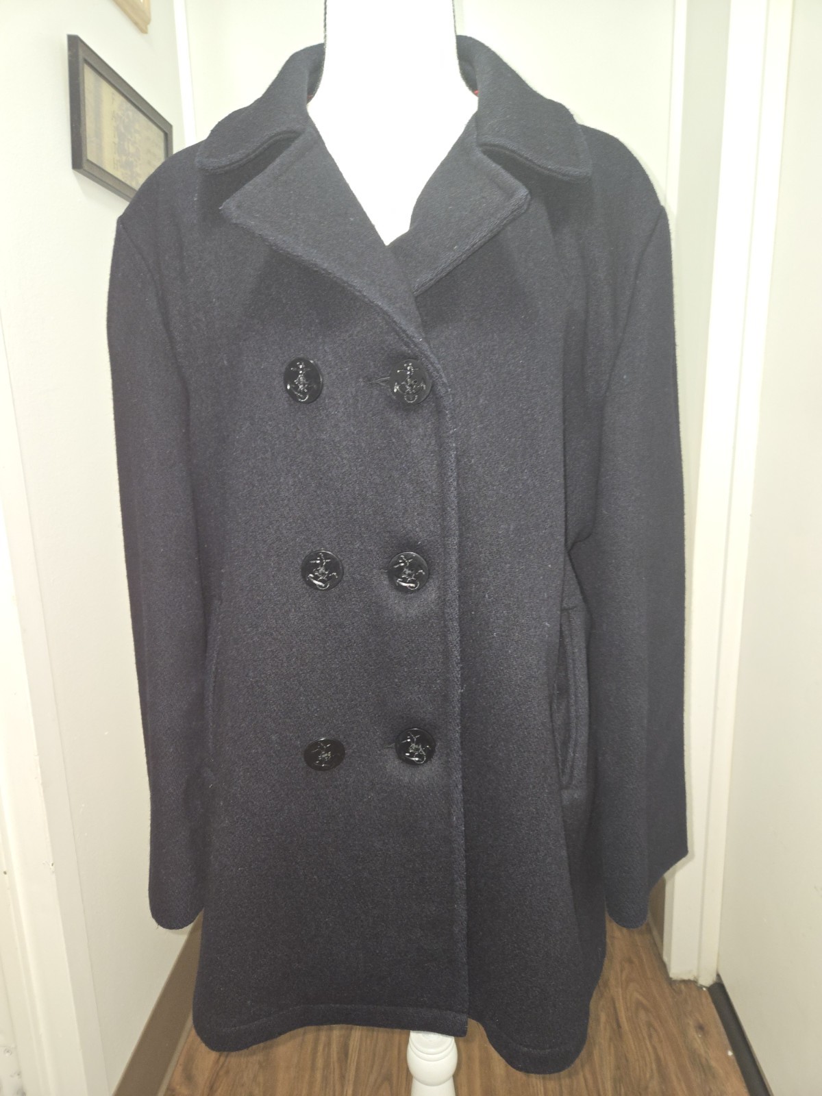 Woolrich Vintage Wool Blend Women Peacoat Size L