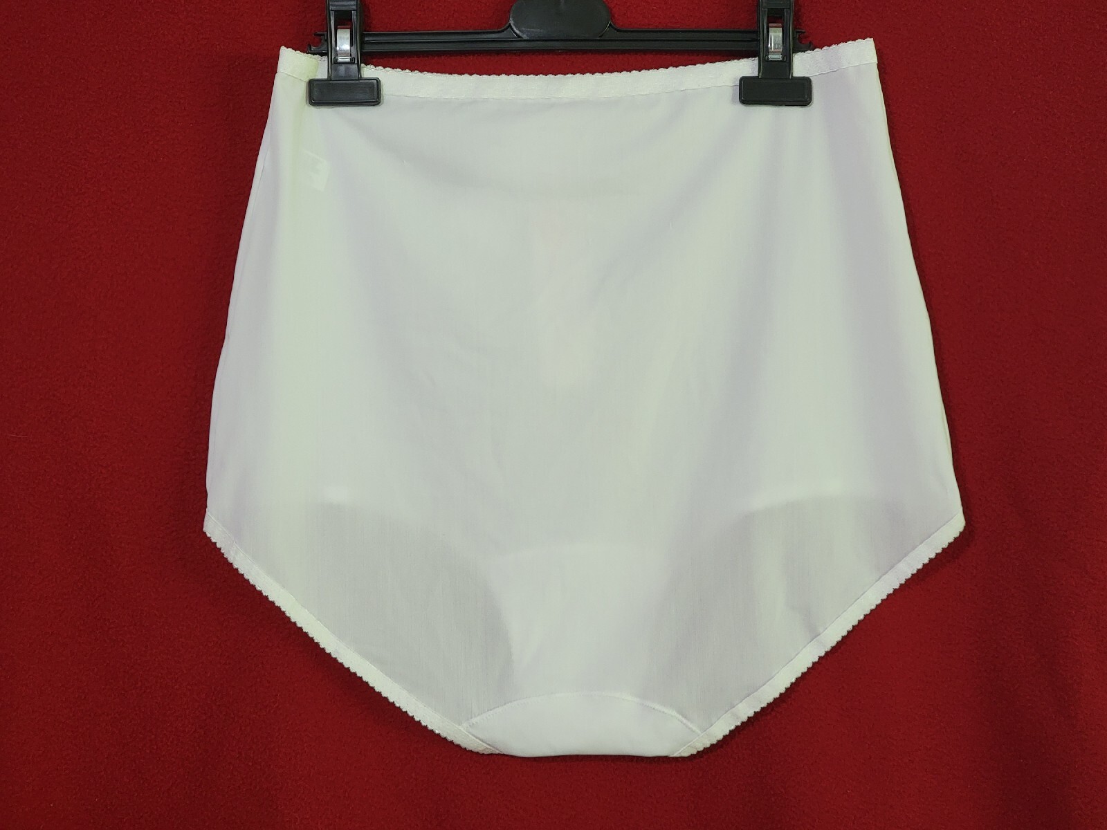 VINTAGE SHADOWLINE CLASSIC BRIEFS PANTY WHITE 17005 SIZE 1X NYLON SPANDEX MEXICO