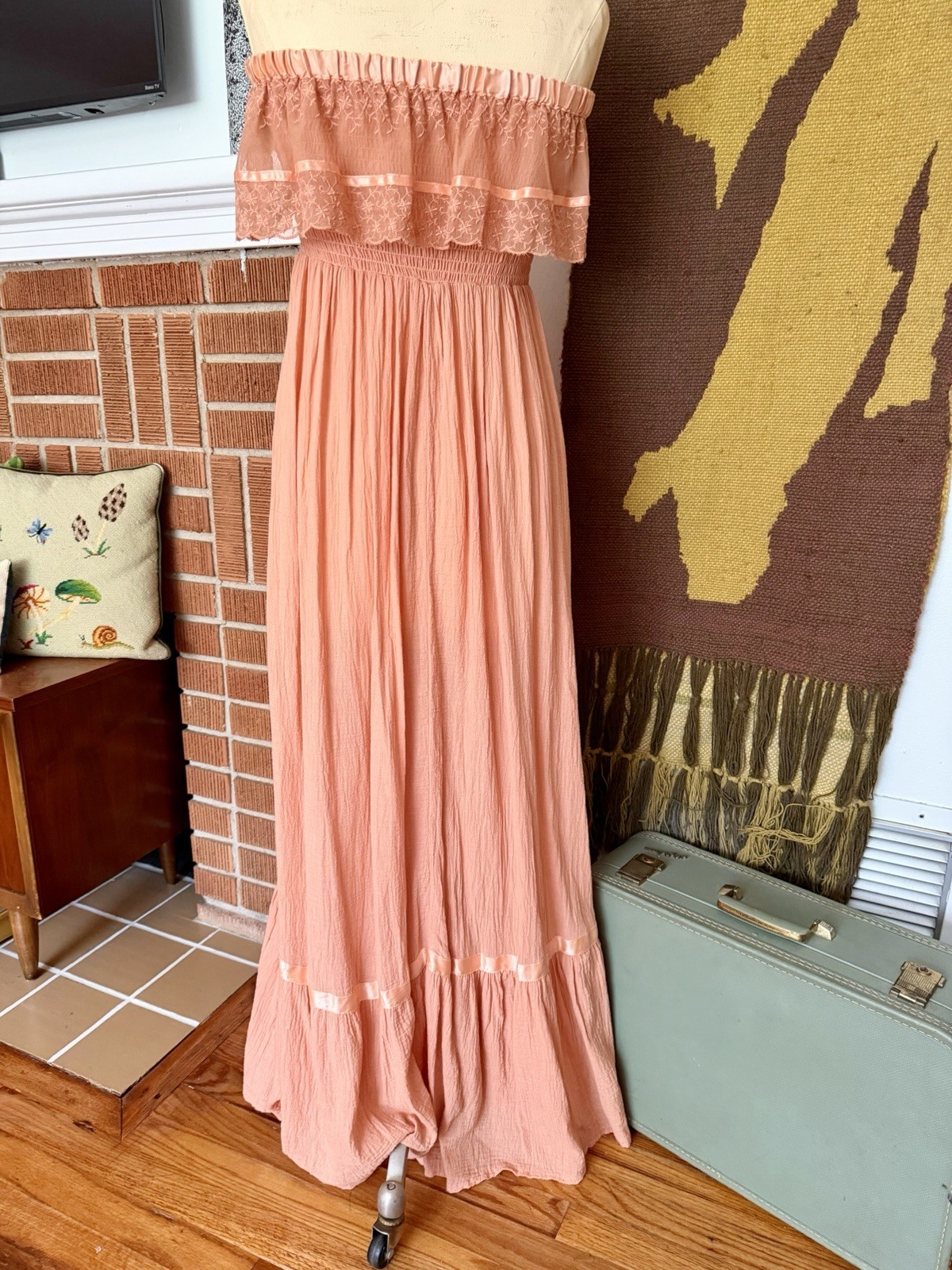 Vintage 1970s Young Edwardian by Arpeja Romantic Dreamy Ethereal Fairy Dress