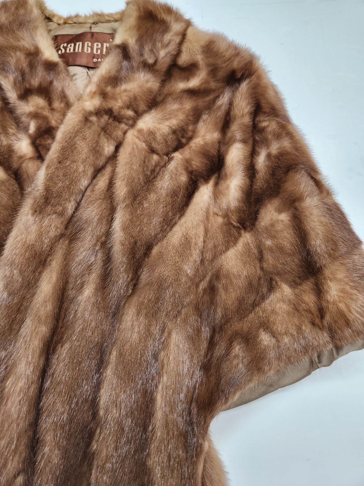 Vintage 1940s/50s Sanger’s Dallas Pastel Mink Fur Stole Wrap Needs Repairs As Is