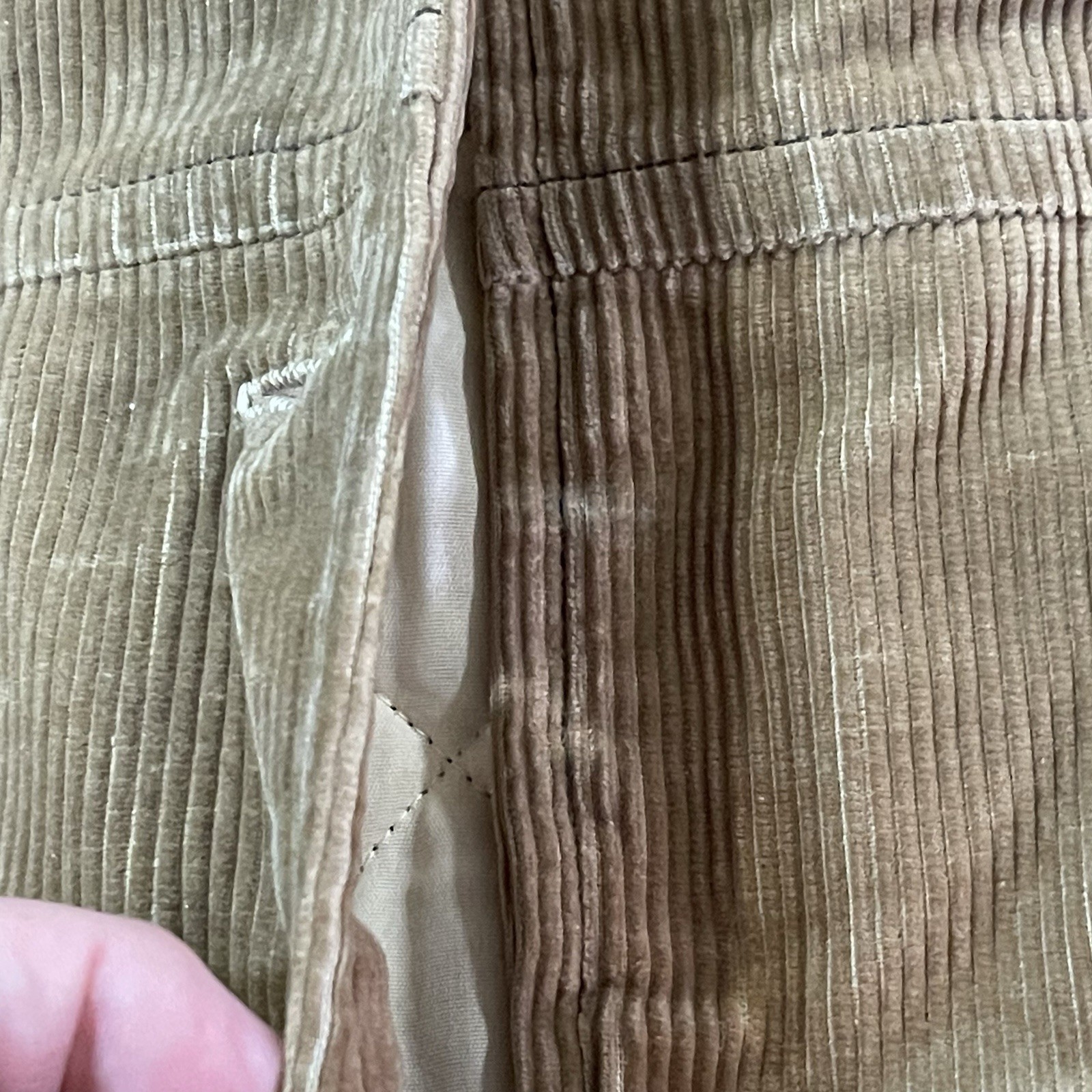 Vintage Brown Corduroy Hooded Coat See Measurements No Tag Maybe Handmade Prop
