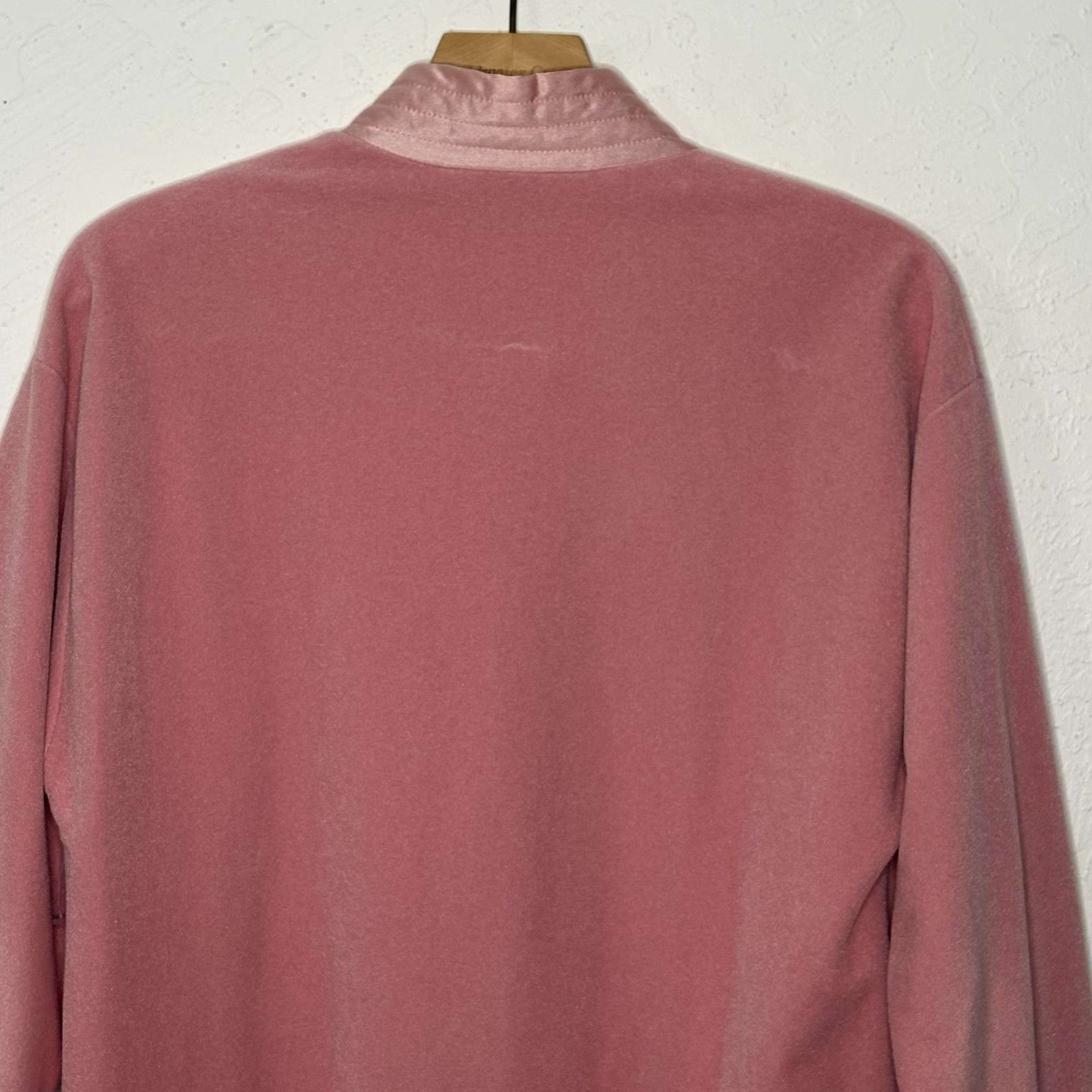 Vtg Vanity Fair Sz S Dacron Polyester Robe Pink Zipper Lounger Pocket Grannycore