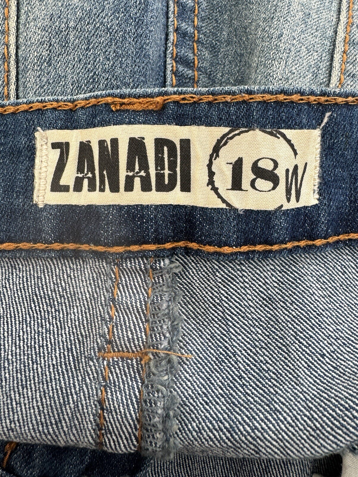 Vintage Zana Di Women’s Blue Jeans Size 18W Patchwork Denim 90’s Hippie BOHO