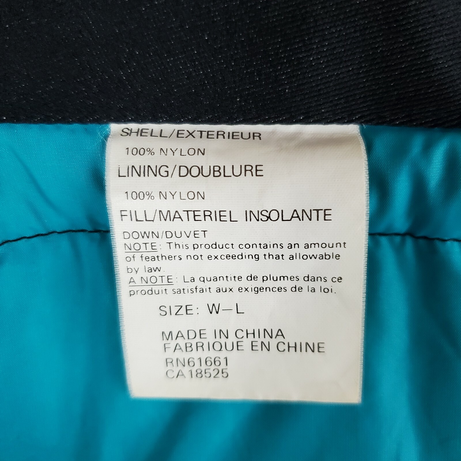 VTG THE NORTH FACE Size Large Womens Goose Down Hooded Black Winter Jacket Coat