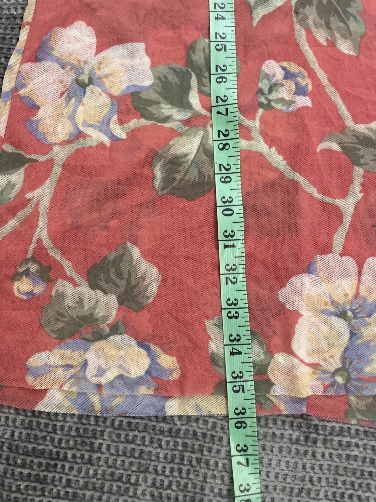 VTG Y2K Sweet Pea Floral Nylon Mini Dress Size Small Summer