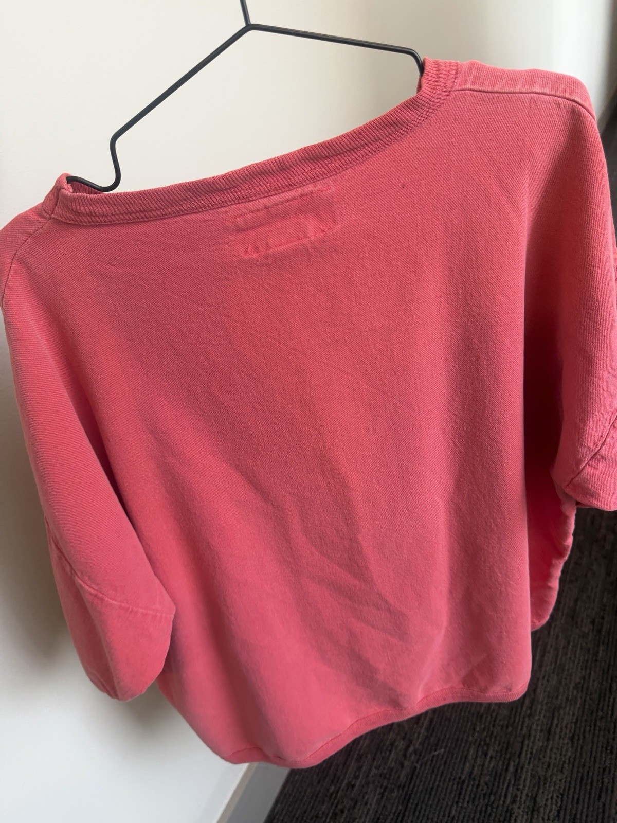 Vintage Bonjour Teddy Bear Graphic T-Shirt Pink Oversized 100% Cotton One Size
