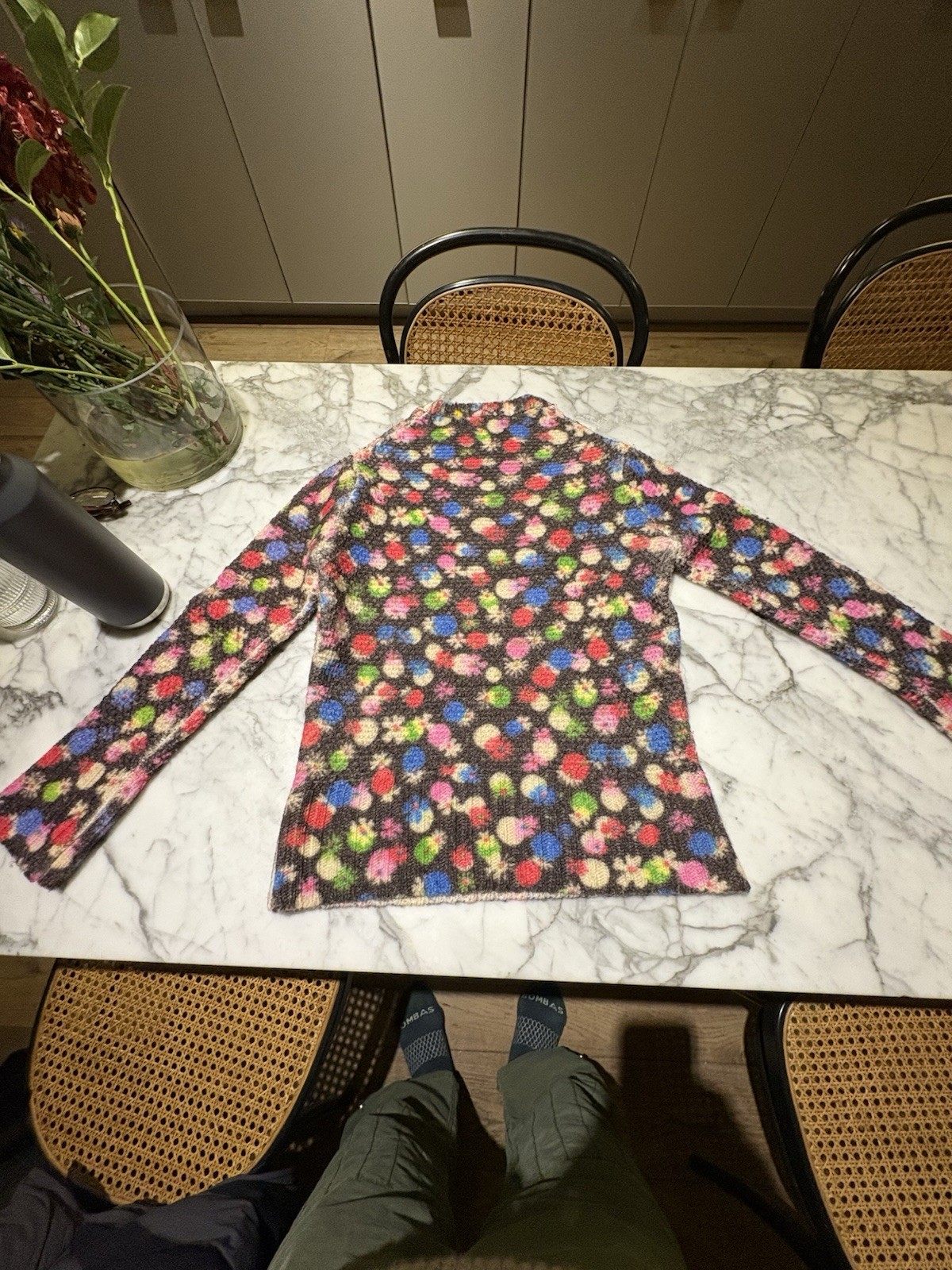 Rare Vintage Commes Des Garcones Floral Sweater