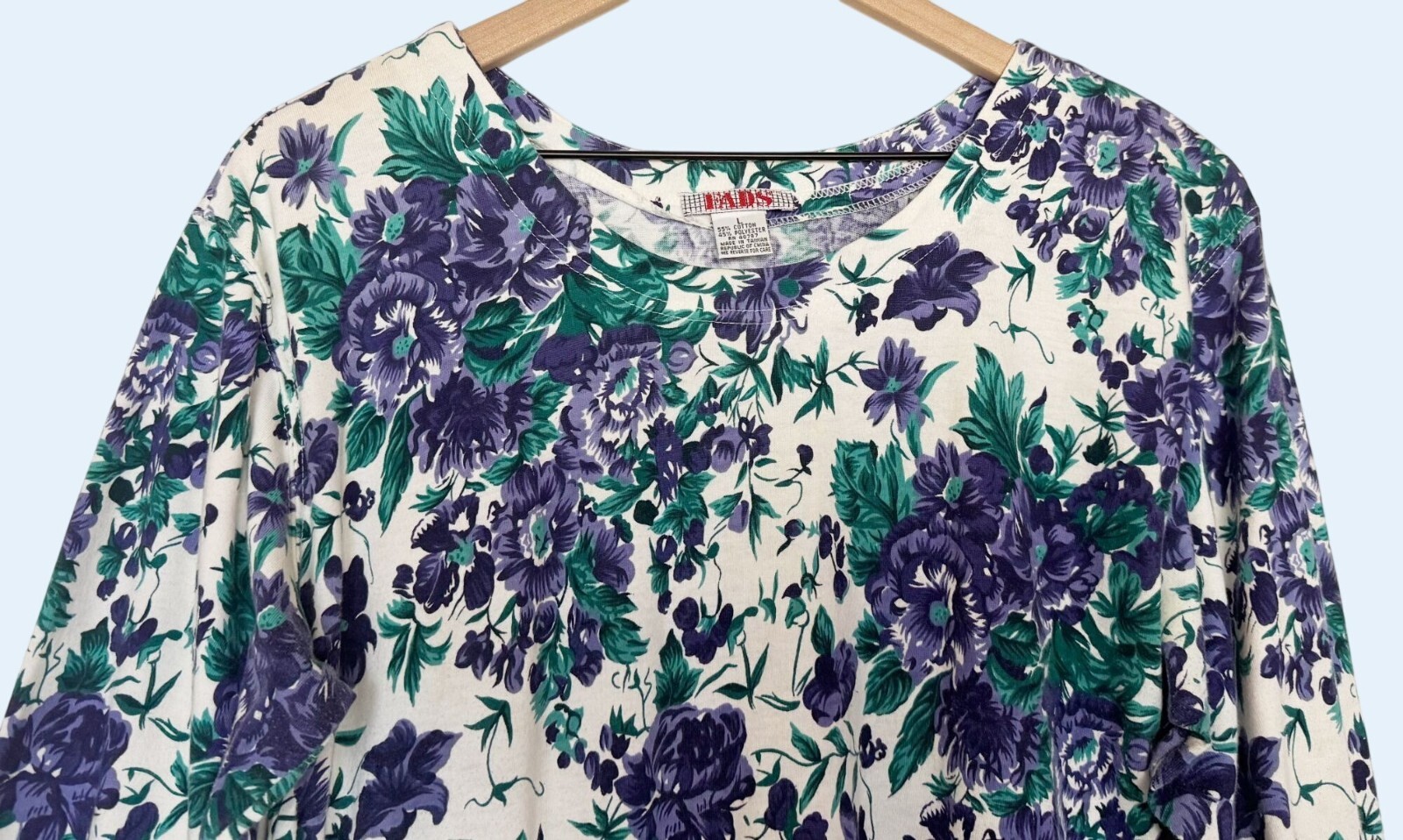 Vintage FADS 80s / 90s Floral Cottage Granny Dress Size Medium