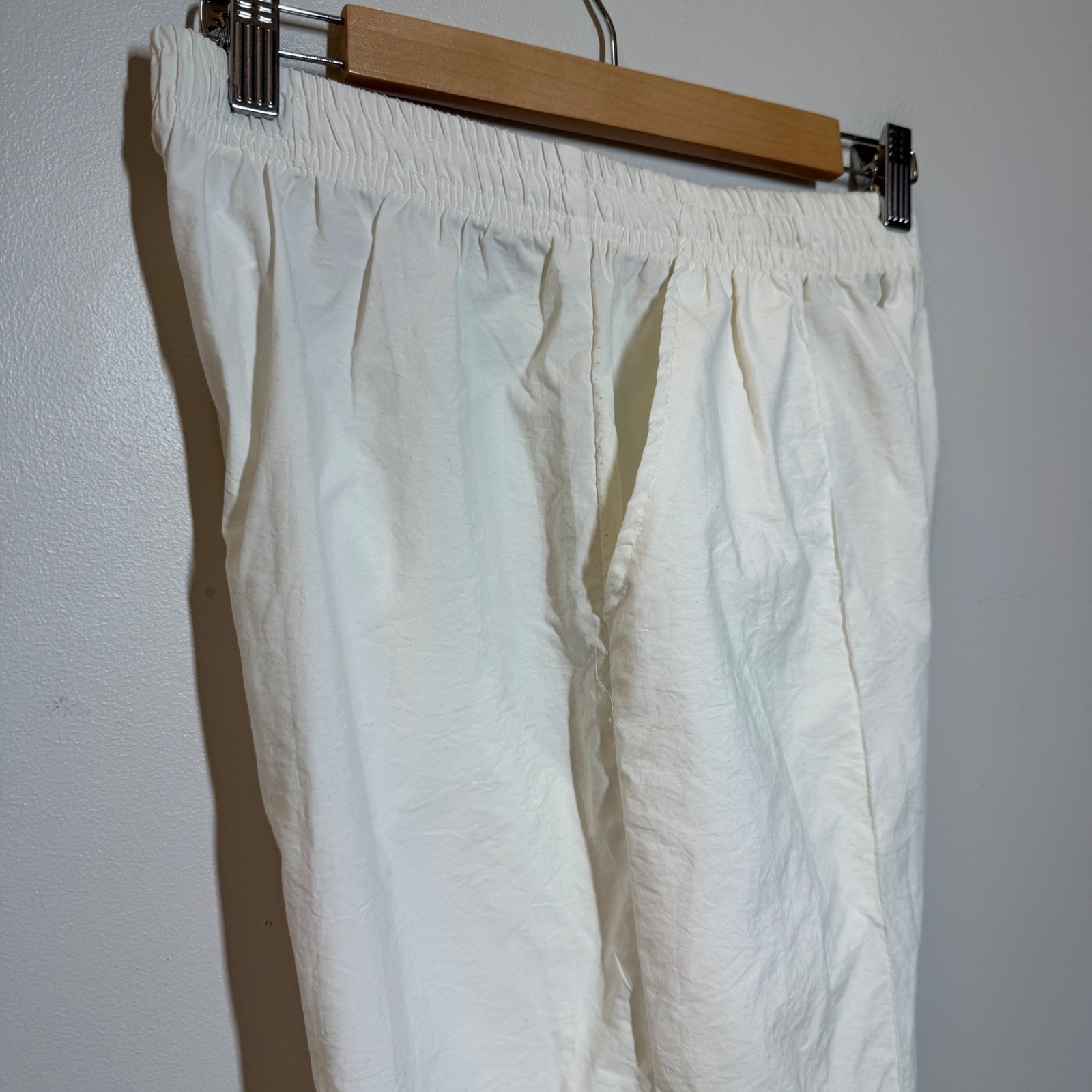 Vintage Bonnie Sportswear California Nylon Track Pants USA White Medium 80s 90s