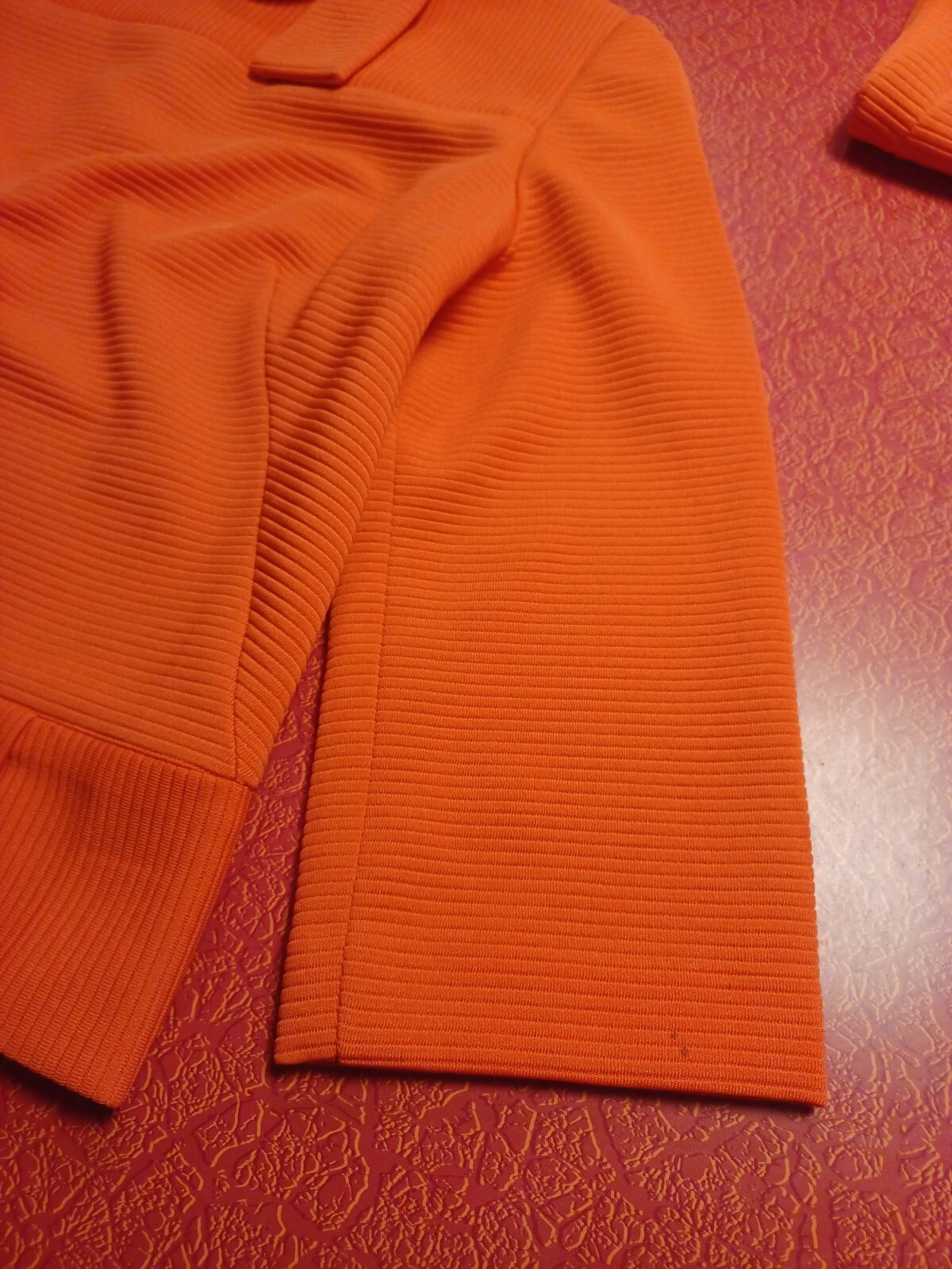 Vtg Mid-century 1960s Polyester Skirt Set UNION LABEL Orange Henry Lee MOD MCM