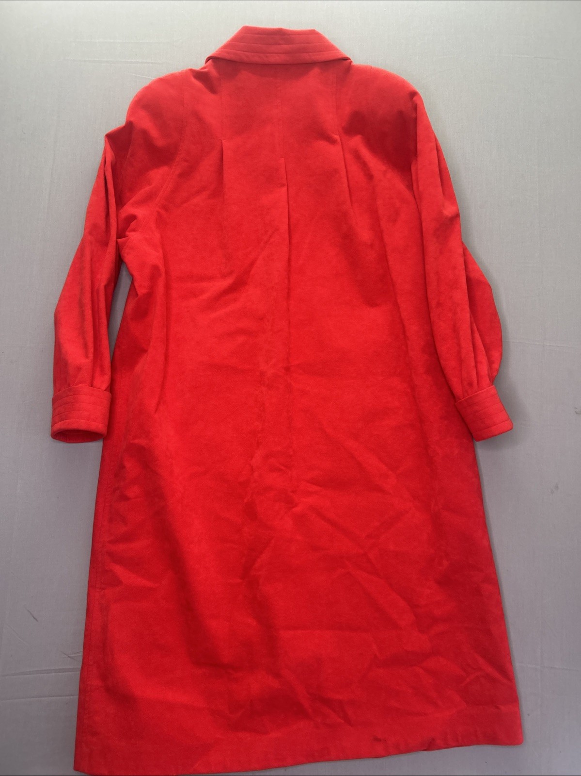 Vintage Ultrasuede Red Coat Womens 8 USA Made Faux Suede Lined 80s 90s