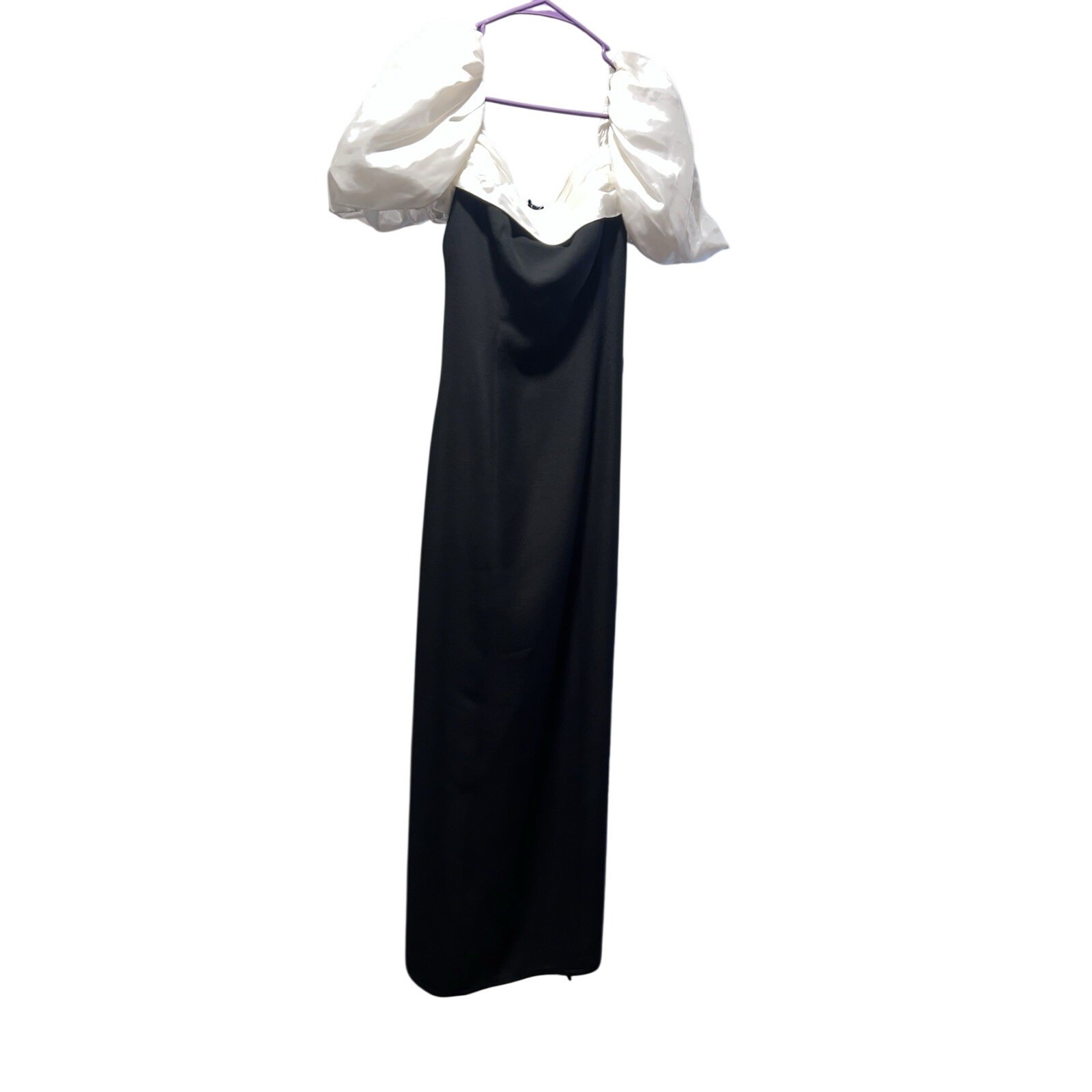Vintage 80’s Charisma By Bel Air Womens Dress Black White Formal Bow Satin 9/10