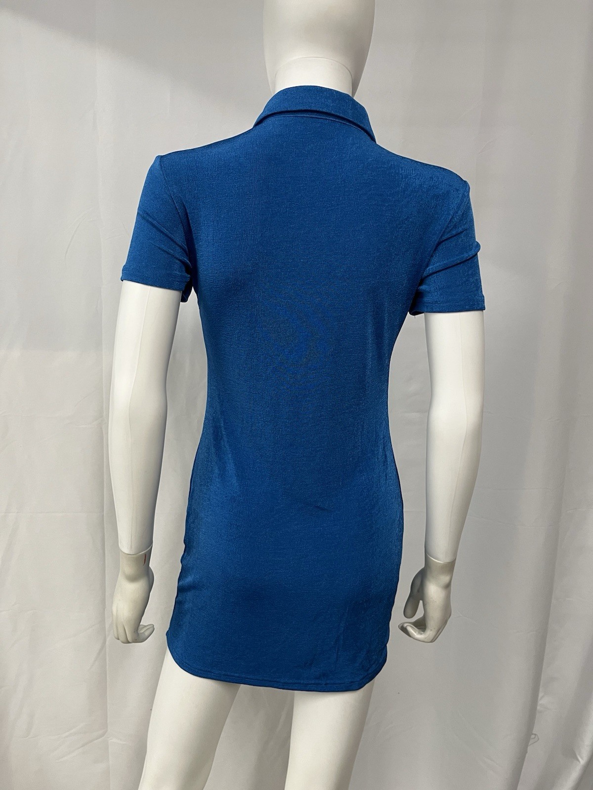 Vintage Y2K Mini Dress Women’s Small Blue Stretch Club Festival Party Fashion