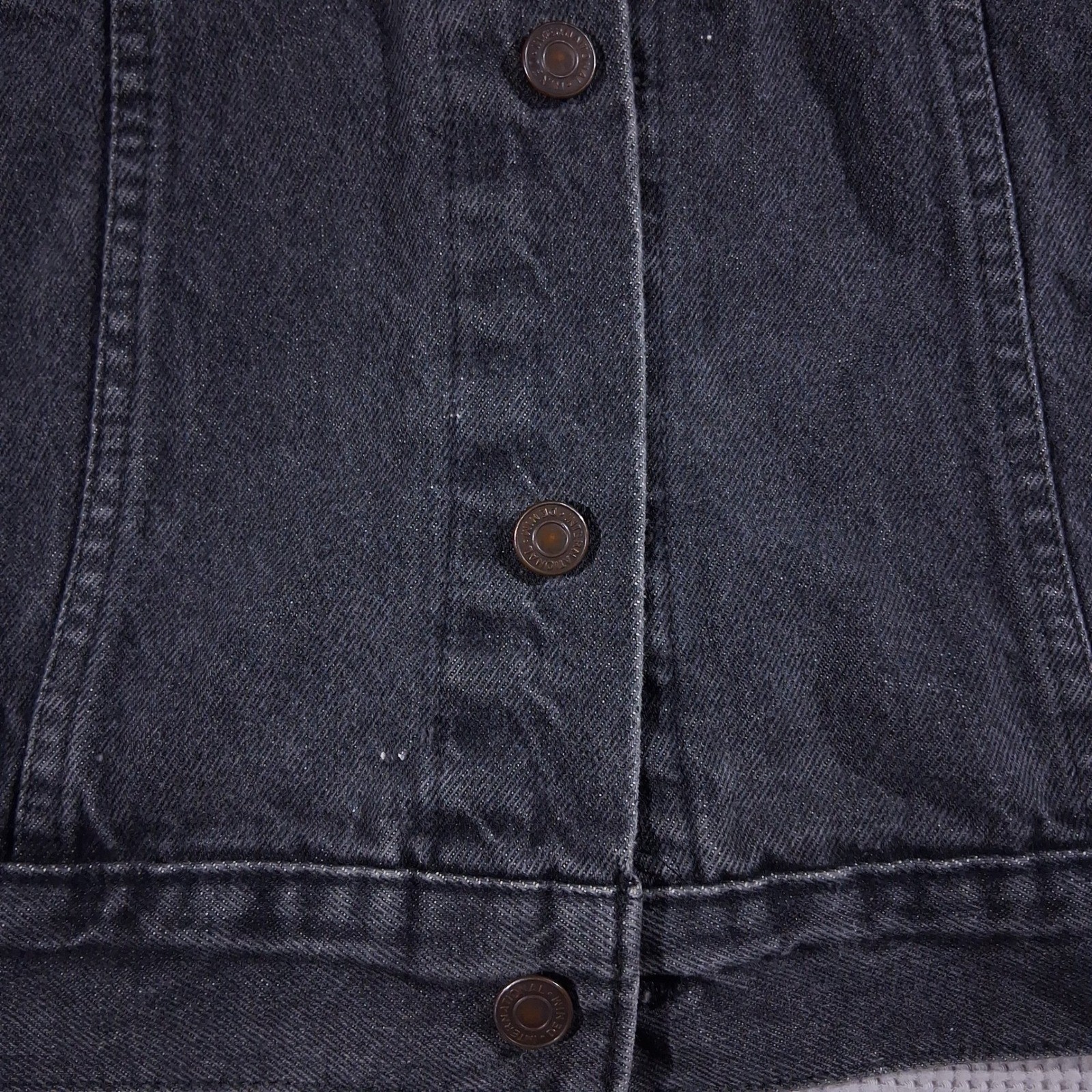 Vintage 1991 Sturgis Black Hills Motor Classic Denim Motorcycle Jacket Black MED