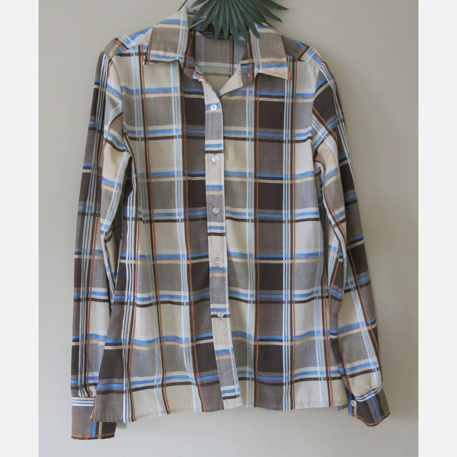 VINTAGE CITY LIGHTS Plaid Western Button Up Shirt Size 9/10 Women Country Girl