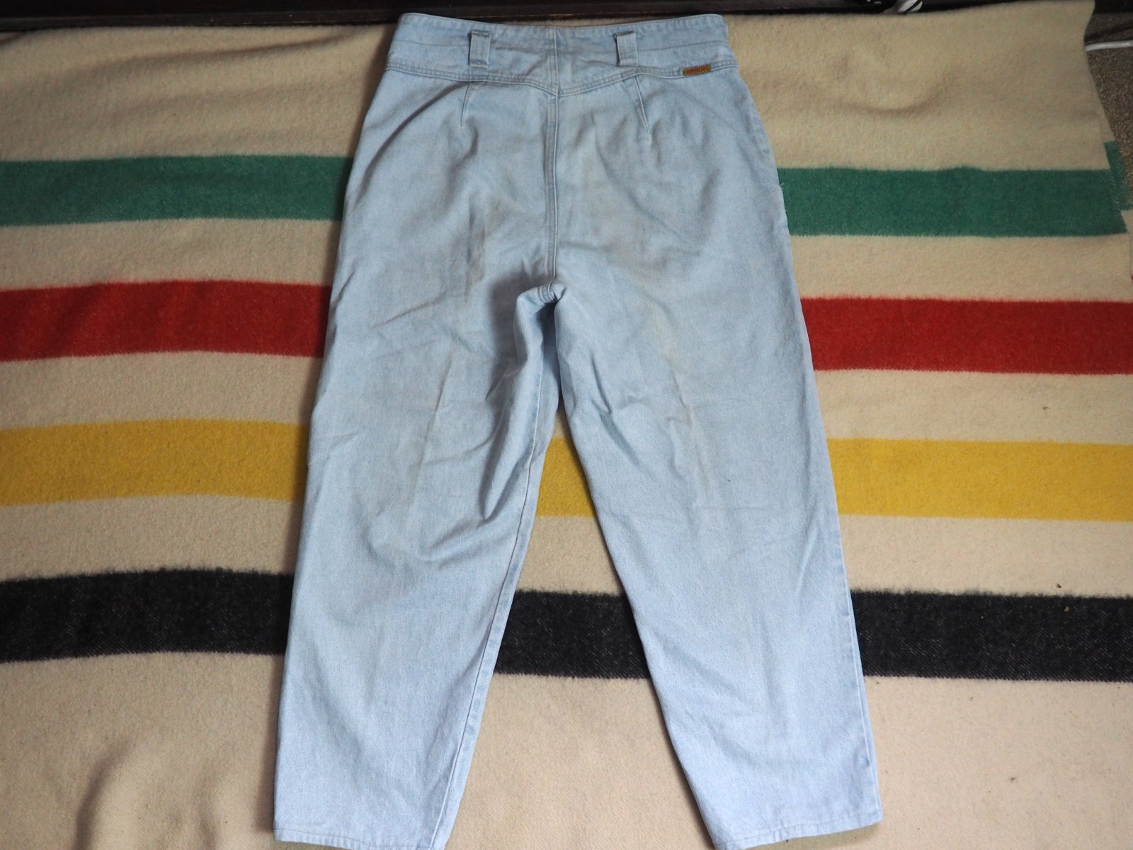 VTG 80s 90s Jordache Light Wash High Waist Mom Western 36×27 Blue Denim Jeans