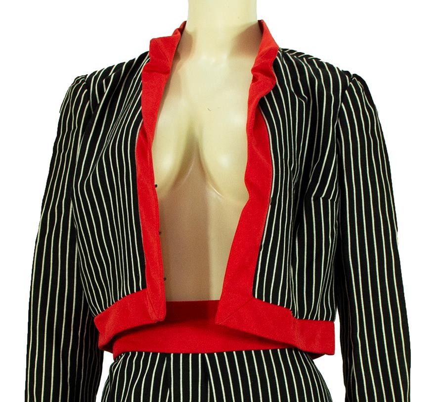 Rare Don Luis De Espana Vintage 70’s Striped Maxi Skirt Suit & Jacket Size 14