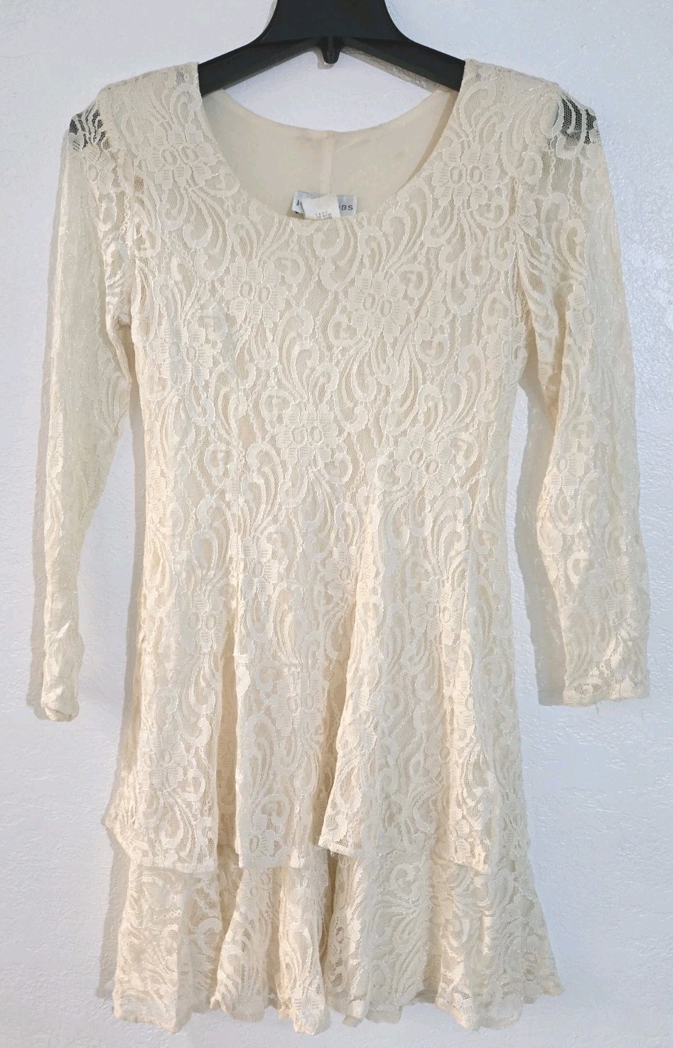 Vintage 80-90s Jay Jacobs Lace Dress Antique White/Cream Good Pre-owned Cond.