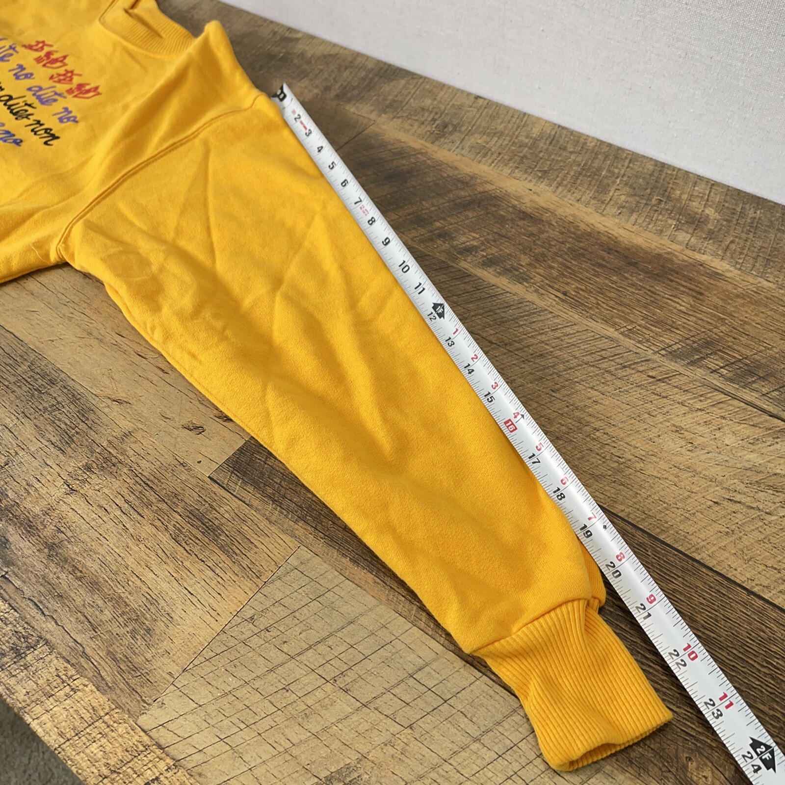 Vintage „Just Say No” Sweatshirt Size Small Yellow Sweater Made In USA