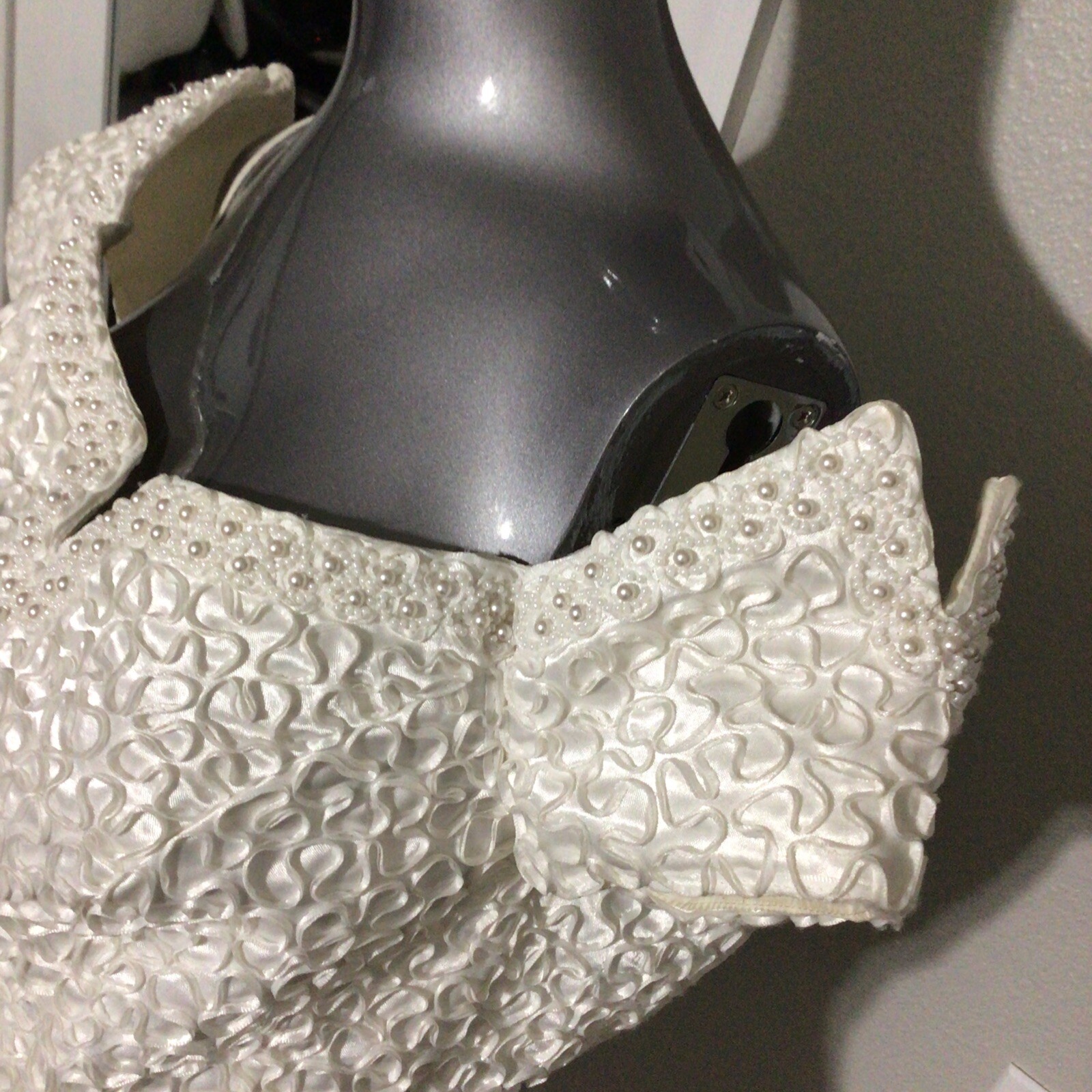 Vintage Mike Benet Beaded Wedding Dress Formal SZ 8