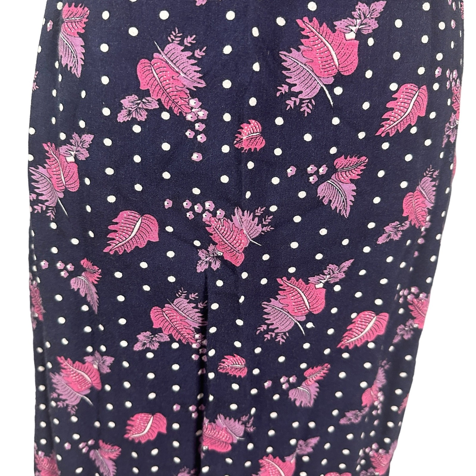 1980s Floral Rayon Print Midi Skirt by Chad Stevens Vintage Boho Size 22