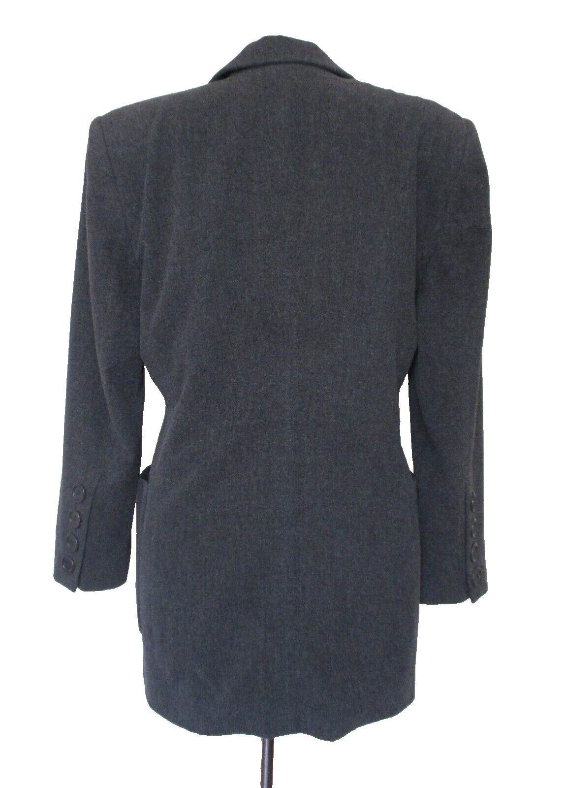 Vintage 80s Escada Jacket Blazer Size 38 Women Gray Angora Blend