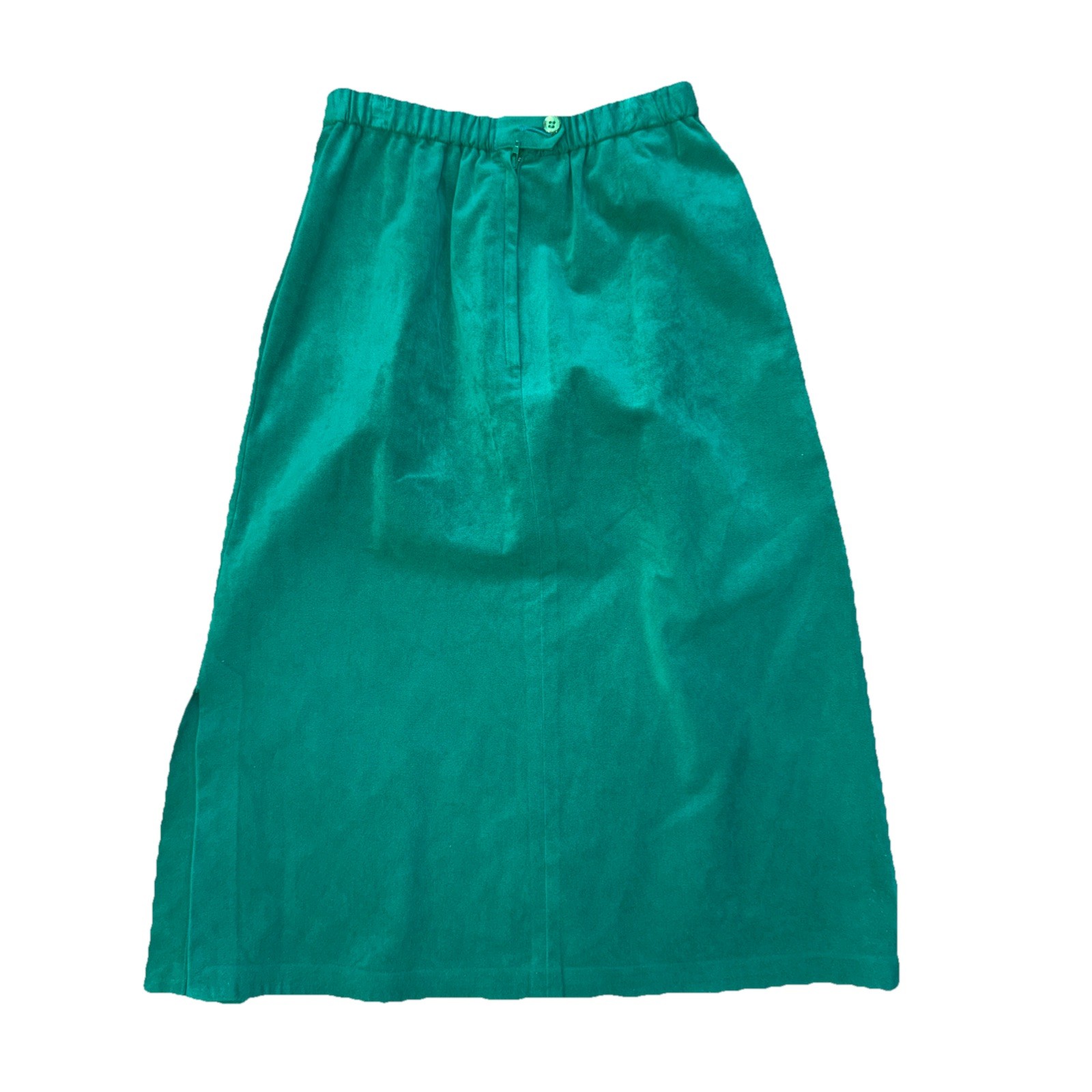 Vintage Roth LeCover Ultrasuede Skirt Suit Green Petite 6 Union Made USA