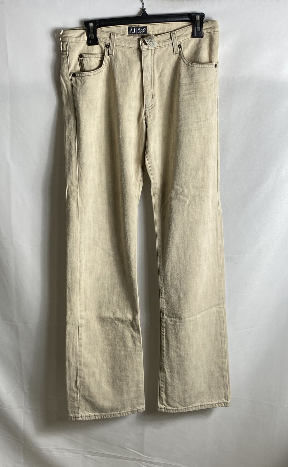 Armani Jeans Womens Tan Bootcut Jeans J04 Vintage Y2K NWT Made in Italy Sz 30×33